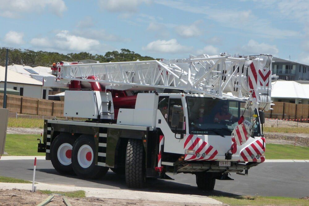 One of our crane rentals on the Sunshine Coast