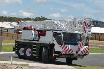 An All-Terrain Crane Hire Vehicle on the Sunshine Coast