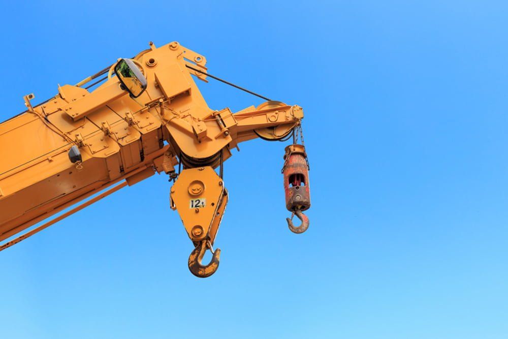 Close-up of a Yellow Crane — Mechanical Assistance in Noosa, QLD