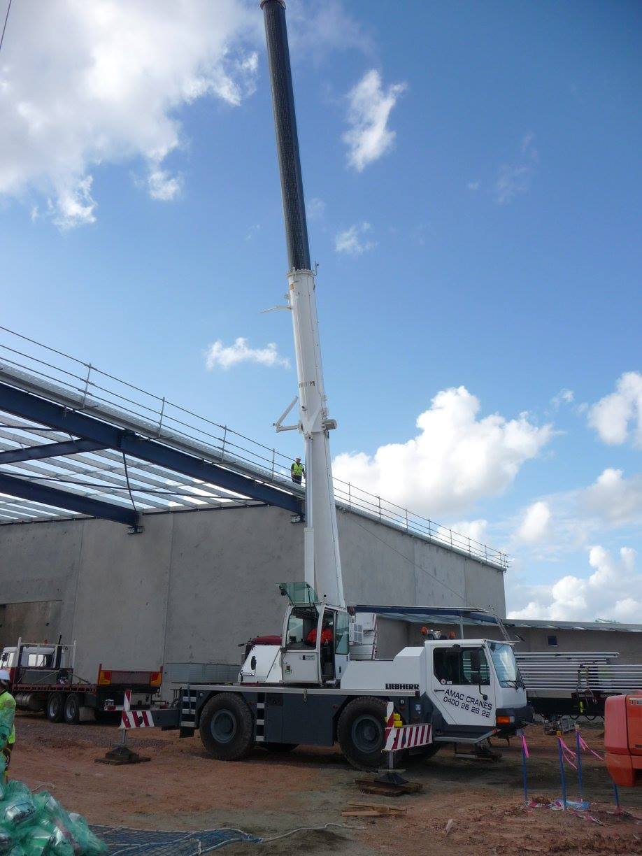 An all Terrain Crane on a construction site on the Sunshine Coast