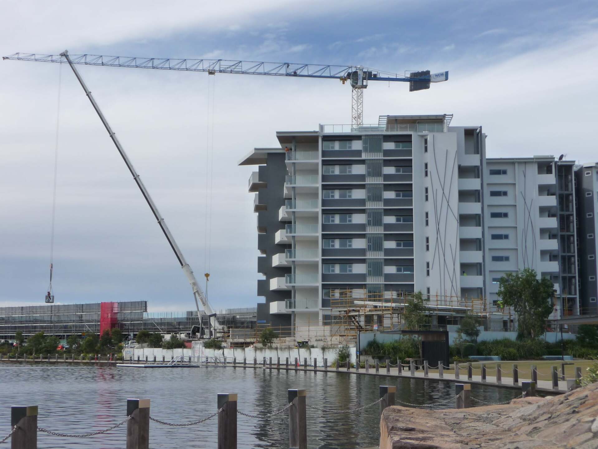 A crane on top of a building on the Sunshine Coast
