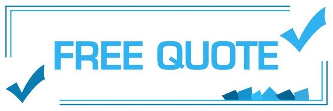 A blue rectangular button with a white background featuring the text 