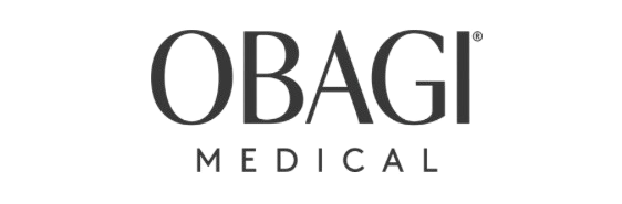 A black and white logo for obagi medical on a white background.