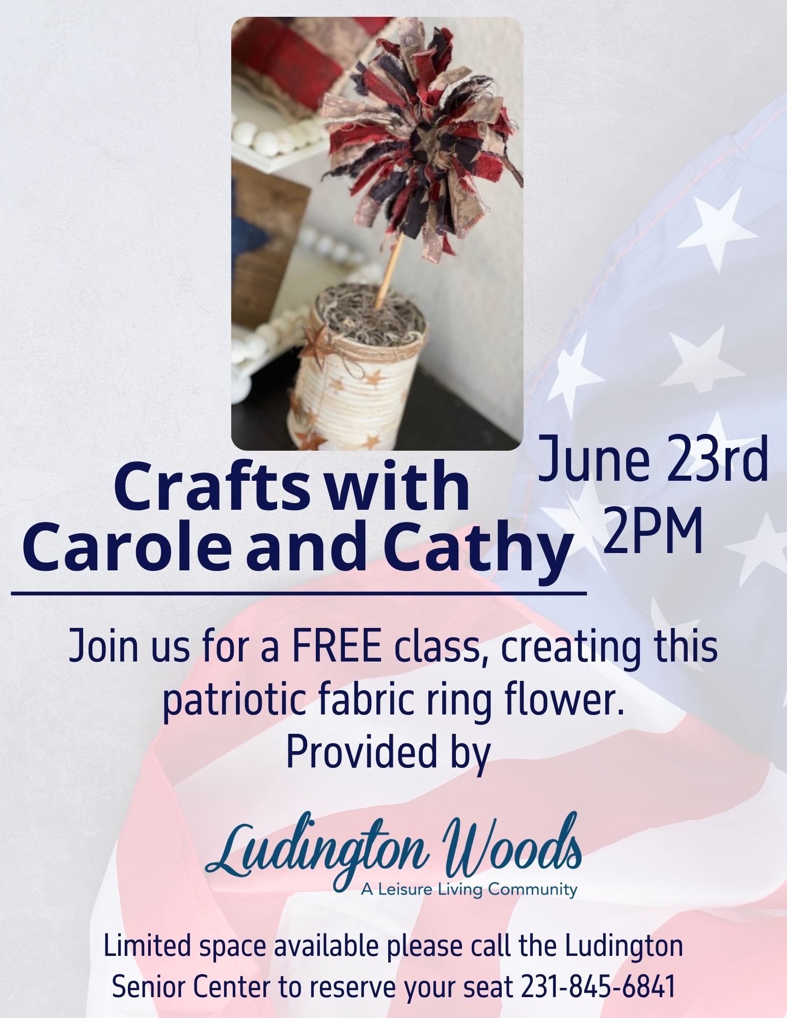 Flyer for Crafts with Carole and Cathy