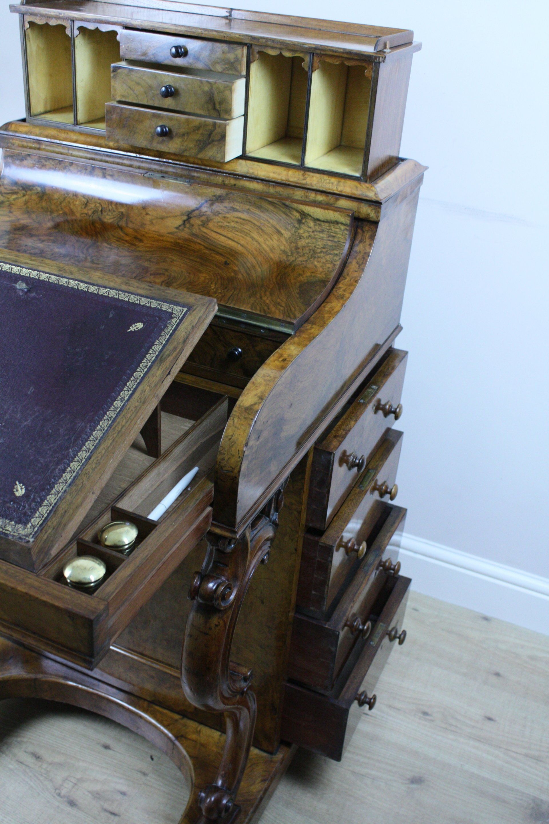 Larkin's antique walnut davenport