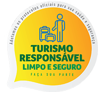 A sticker that says turismo responsavel limpo e seguro on it.