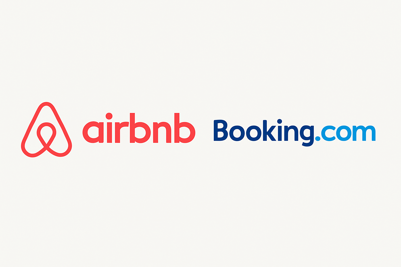 Airbnb and Booking.com Logos