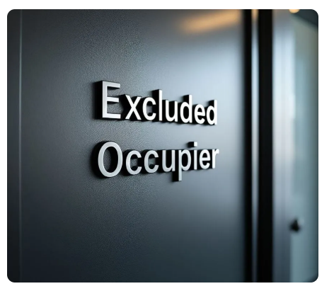 Guidance screenshot relating to excluded occupiers