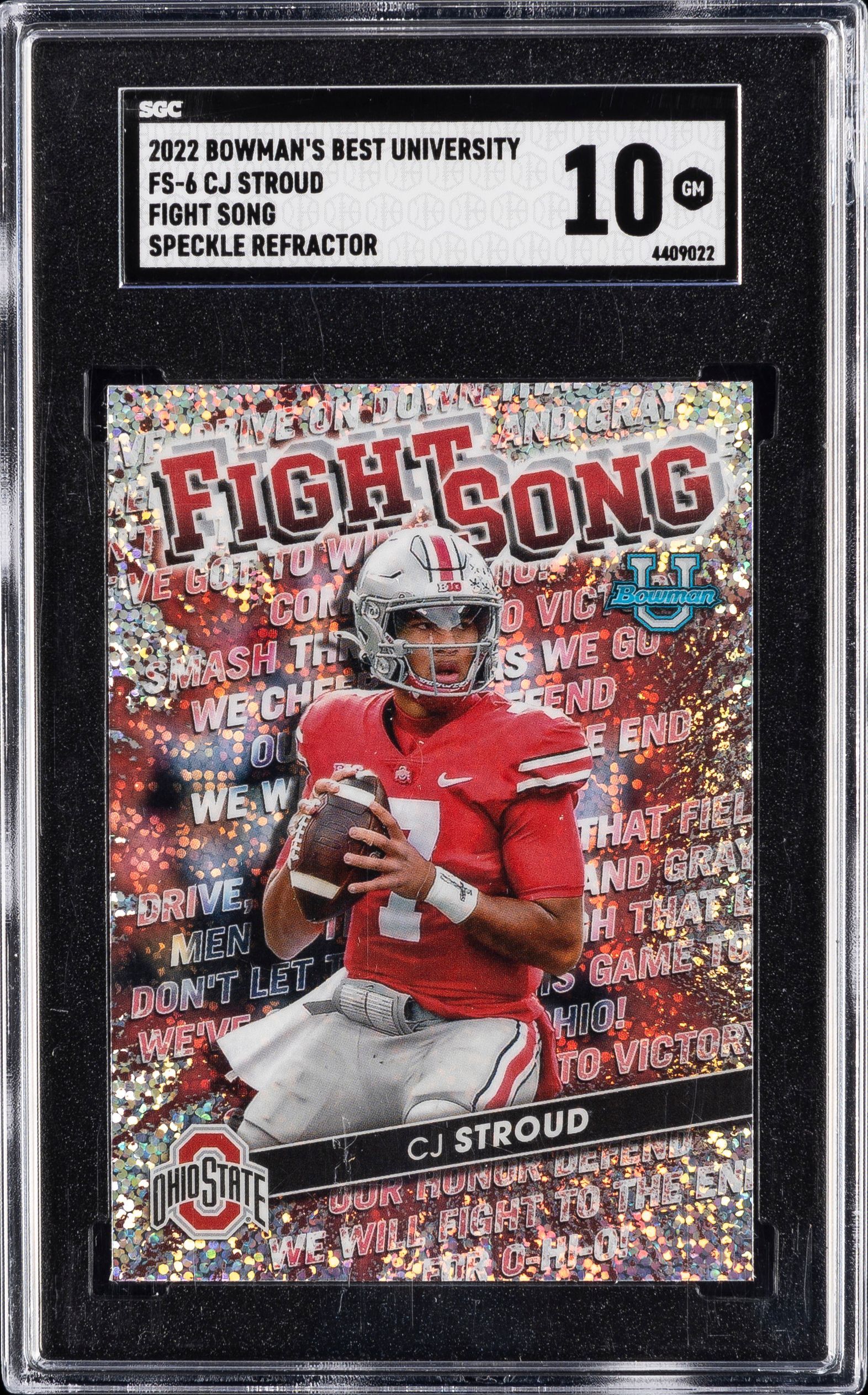 2022 Bowman's Best University | Fight Song Speckle Refractor
#FS-6 CJ Stroud