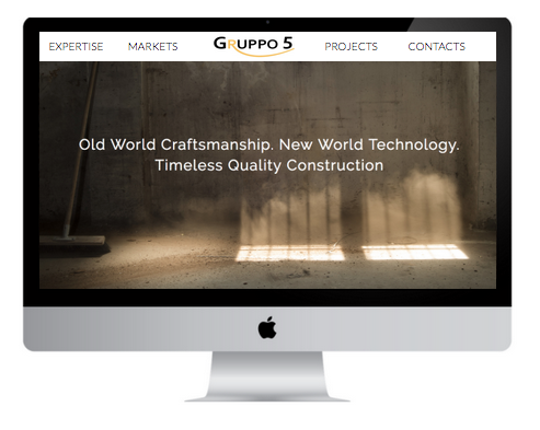 Website homepage displaying