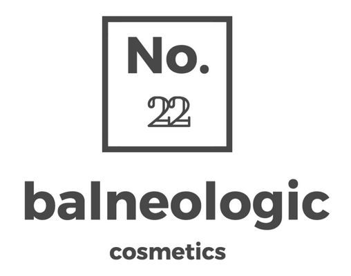 Logo for balneologic cosmetics featuring