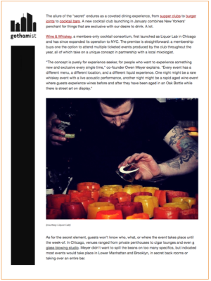 Man pouring liquid into colorful peppers in a dimly lit bar, Gotham St. text on left.