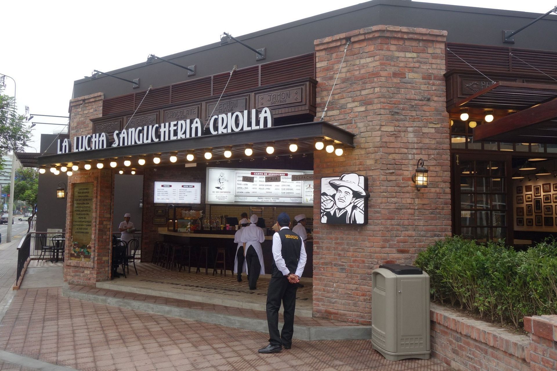 Exterior of a restaurant, 