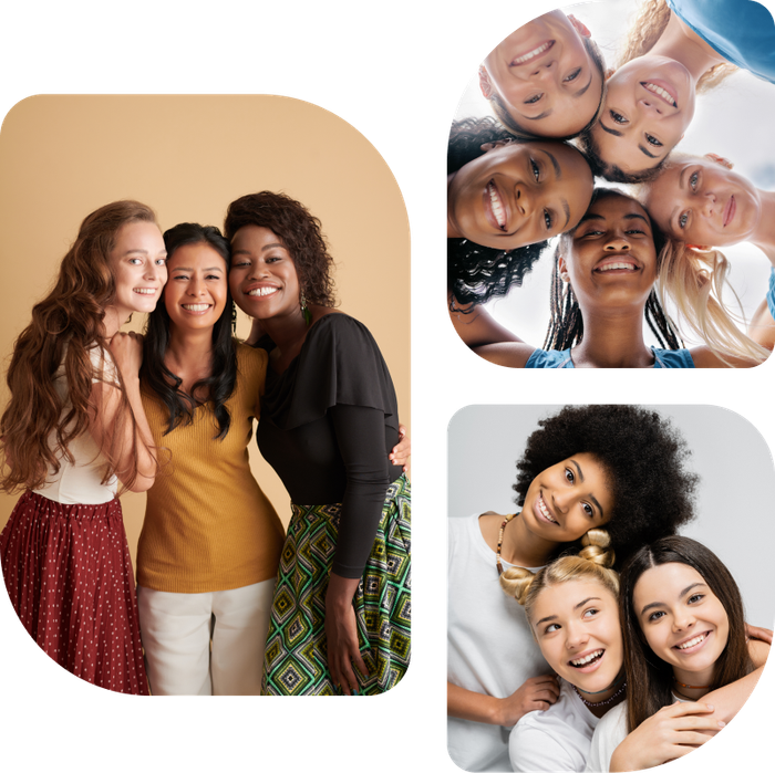 Women smiling and looking at the camera