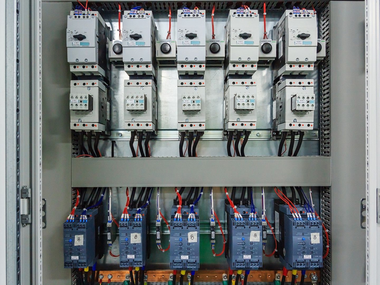 Control Panel with A Lot of Electrical Equipment