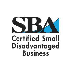 The logo for sba certified small disadvantaged business