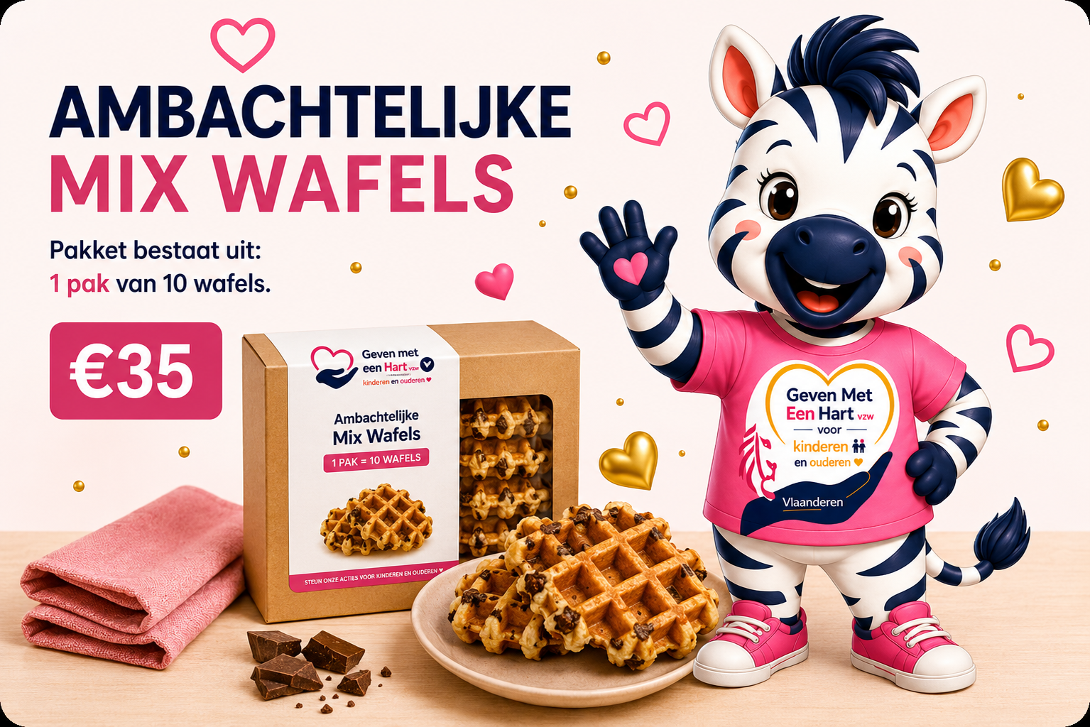 Chocoladechipwafels met stukjes chocolade.
