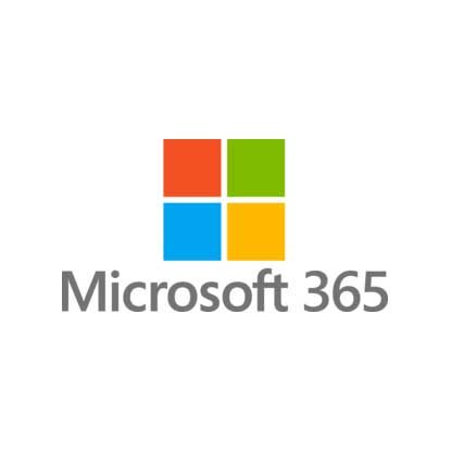 Microsoft 365 logo on a white background