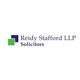 The logo for reidy stafford llp solicitors is blue and green.