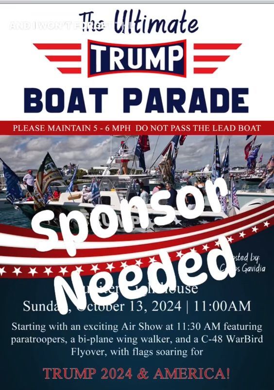 The Ultimate Trump Boat Parade Sponsors Needed