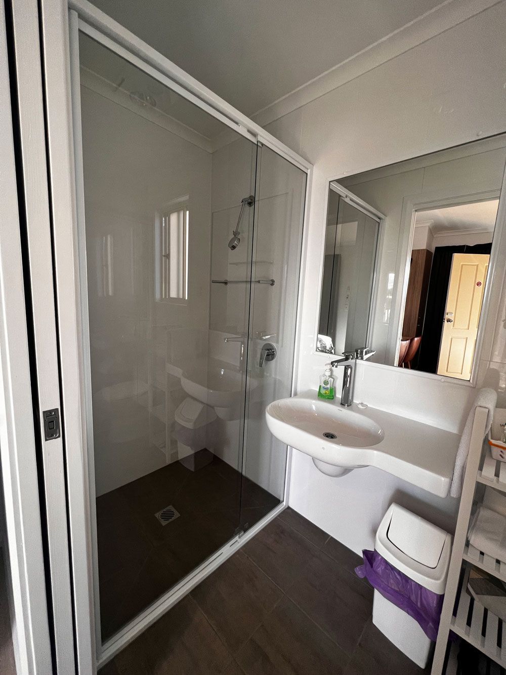 Bathroom With Big Shower Screen — Merriwa Motor Inn & Motel In Merriwa NSW