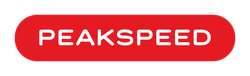 PEAKSPEED red and white logo