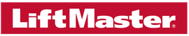 LiftMaster logo in white on a red background
