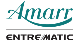 Amarr and EntreMatic logos in teal and black on a white background
