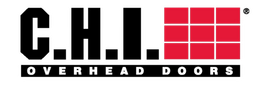 C.H.I. Overhead Doors logo in black and red on a white background