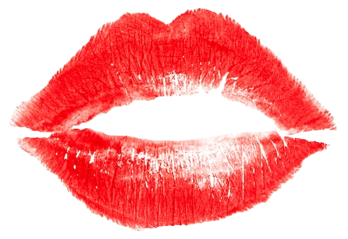 Image of lipstick kiss mark.