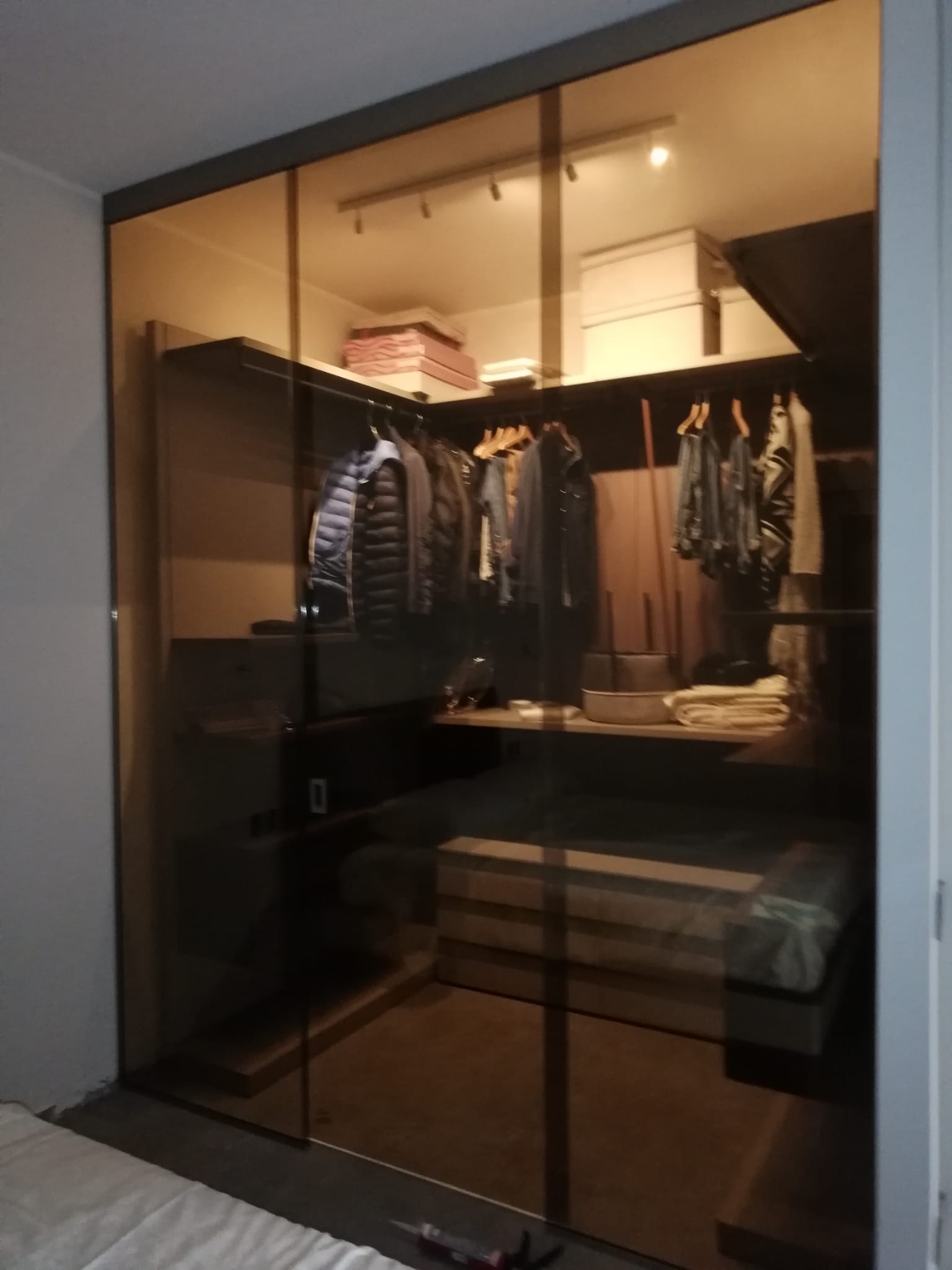 cabina armadio in vetro