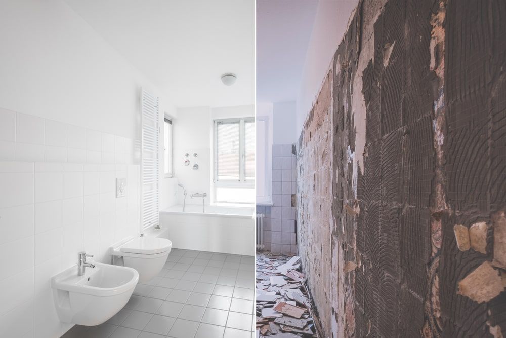Before And After Photo Of A Bathroom Renovation — R3 Construction In O'Connor, ACT