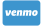 A blue button with the word venmo on it