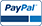 A close up of a paypal logo on a white background.