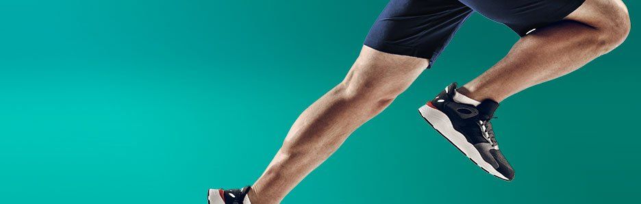 Person Running Comfortably with Black Trainers