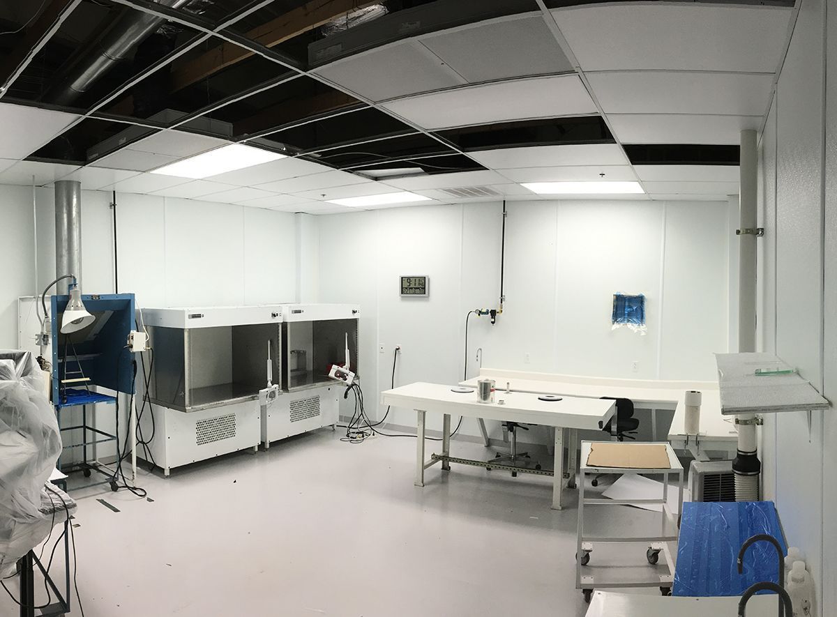 A large room with a lot of equipment in it.