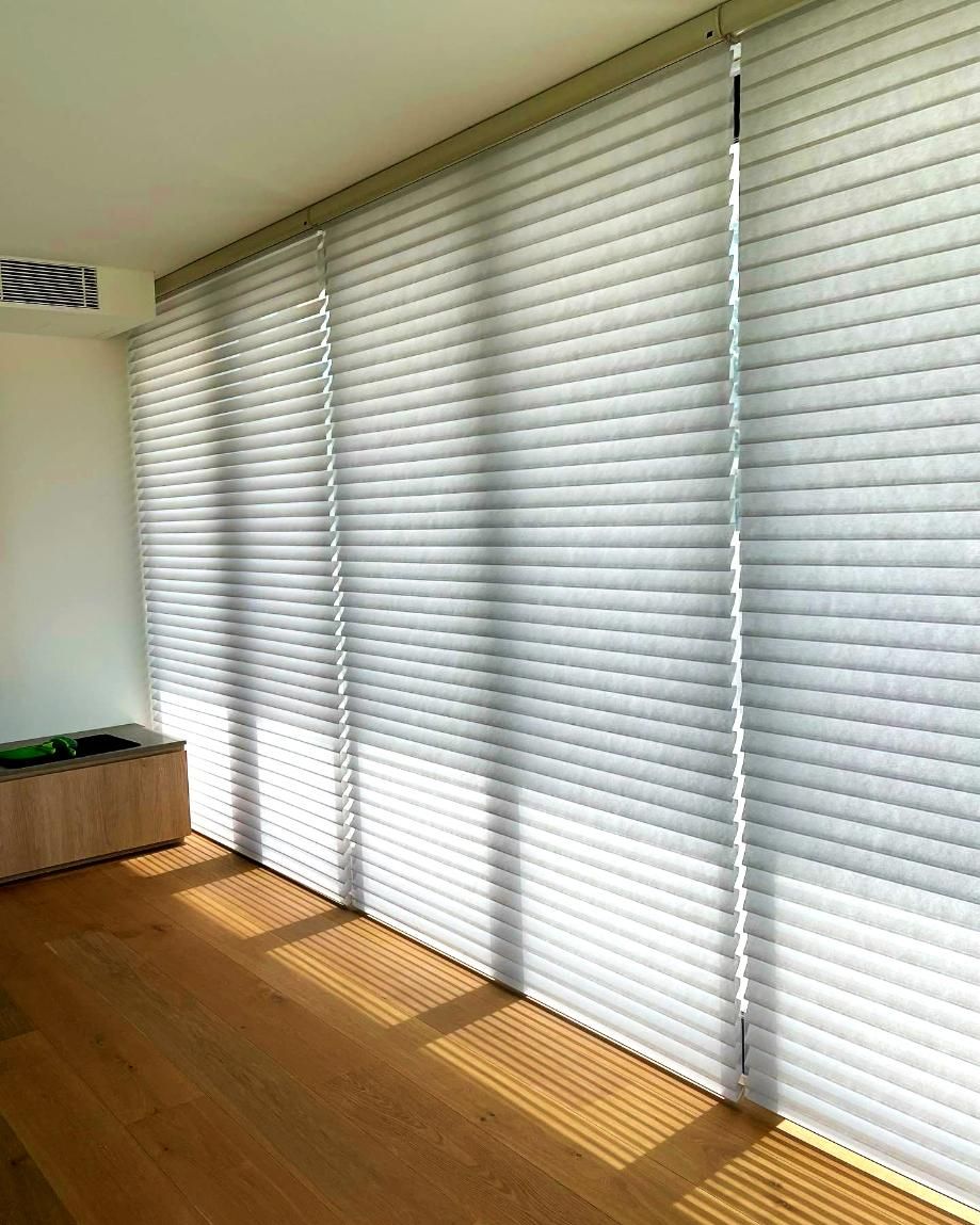 Room With Closed Light-Filtering Blinds And Wood Floor — JSF Interiors Goulburn in Southern Highlands, NSW