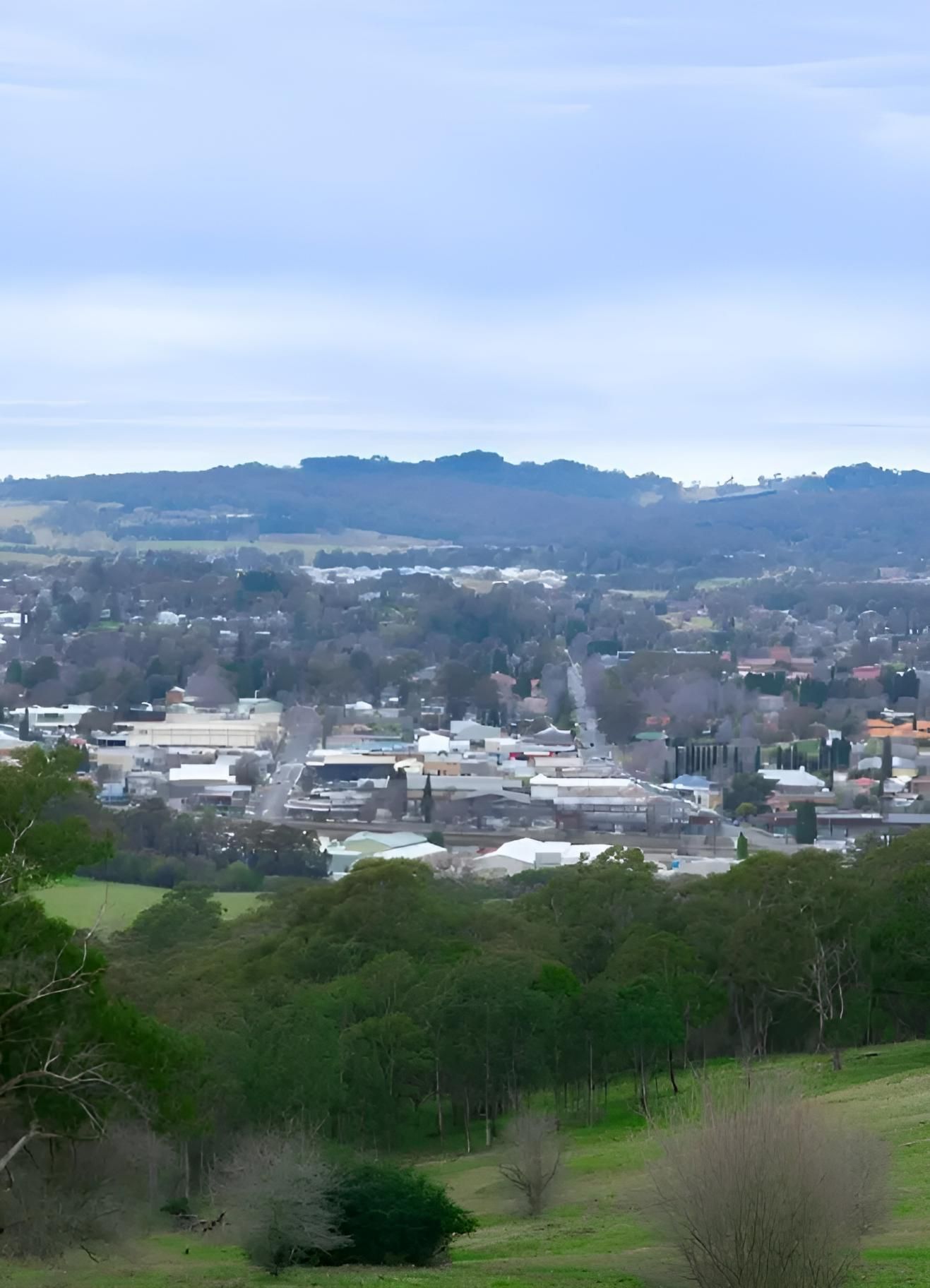 Overlooking Town With Green Trees Under Cloudy Sky — JSF Interiors Goulburn in Southern Highlands, NSW