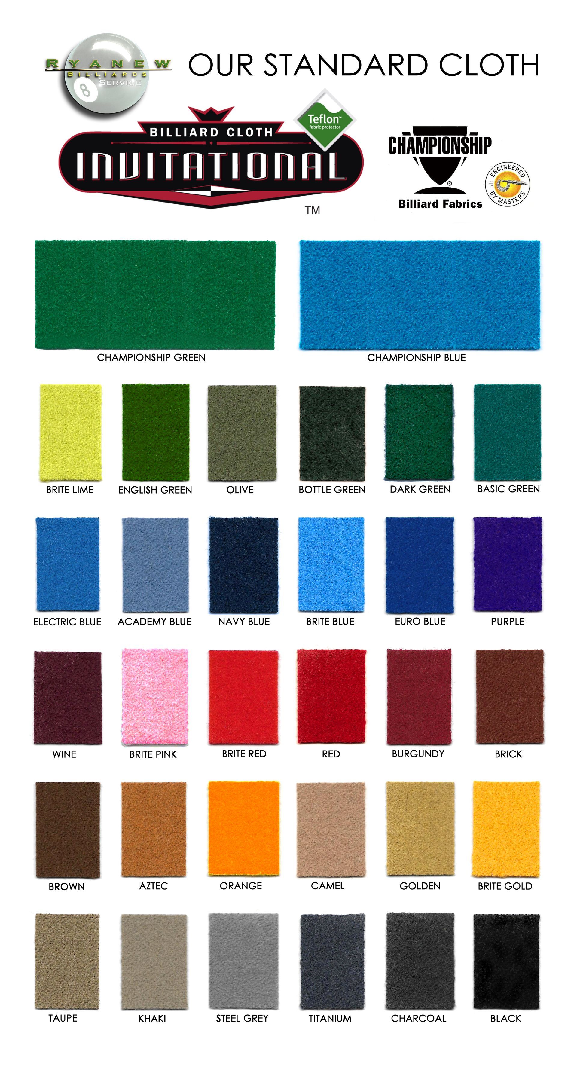 There are many different colors of cloth on this page