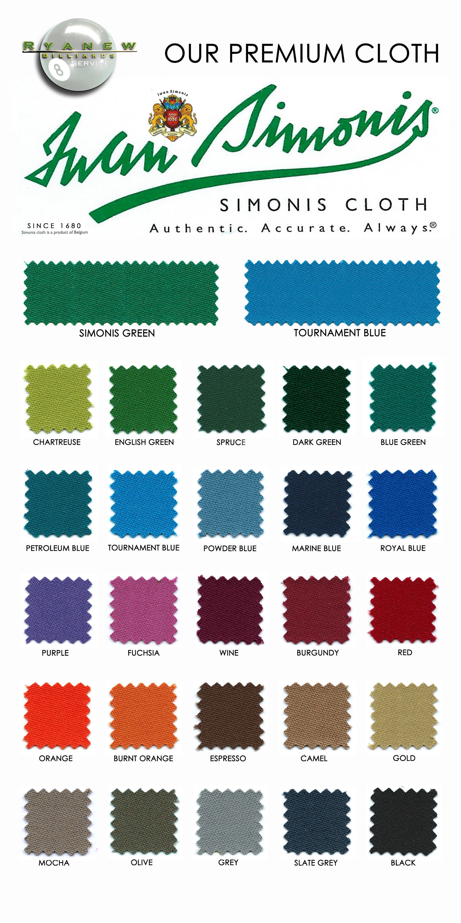 There are many different colors of fabric on this poster.