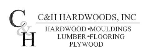 A logo for c & h hardwoods , inc . hardwood mouldings lumber flooring plywood.