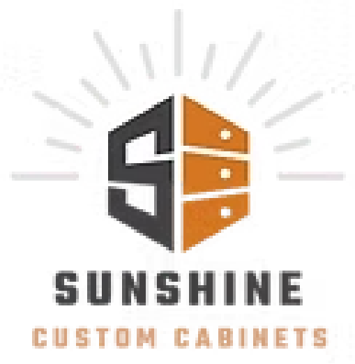 It is a logo for sunshine custom cabinets.