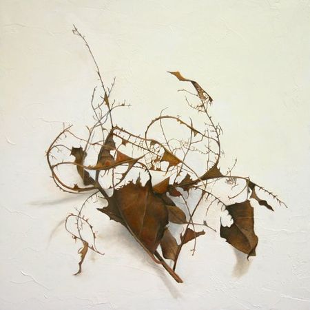 Leaf Number 1, 12 inches by 12 inches, Oil on Panel