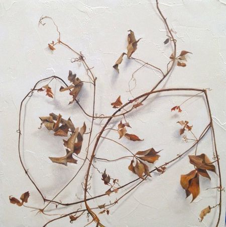 Leaf Number 11, 12 inches by 12 inches, Oil on Panel