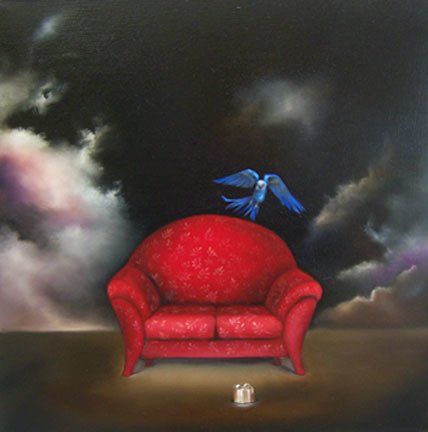 Loveseat  20 inches by 20 inches, oil on canvas