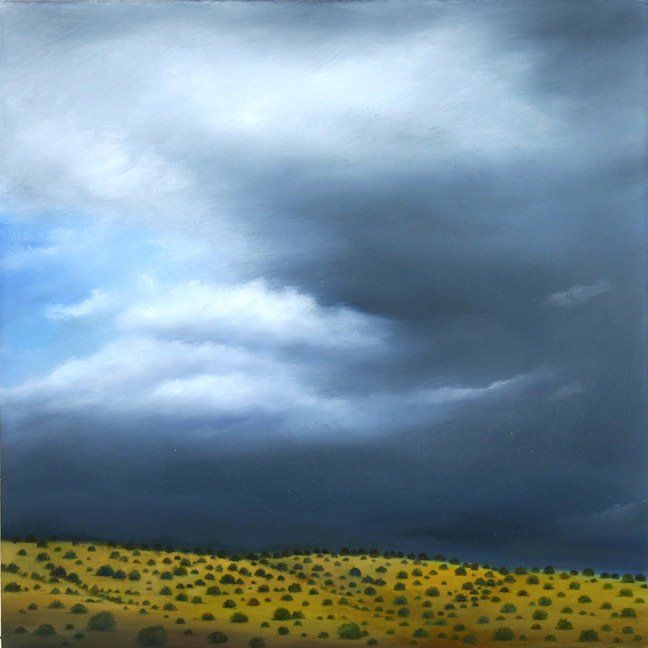 Santa Fe,South, 2018,12 inches by 12 inches, oil on panel