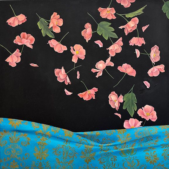 Sky Stones, 2019, 6 inches by 24 inches, oil on panel