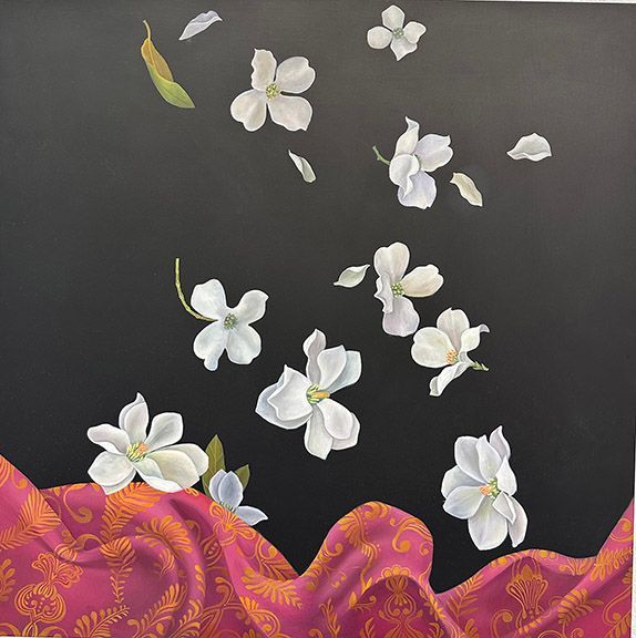 Sky Stones, 2019, 6 inches by 24 inches, oil on panel