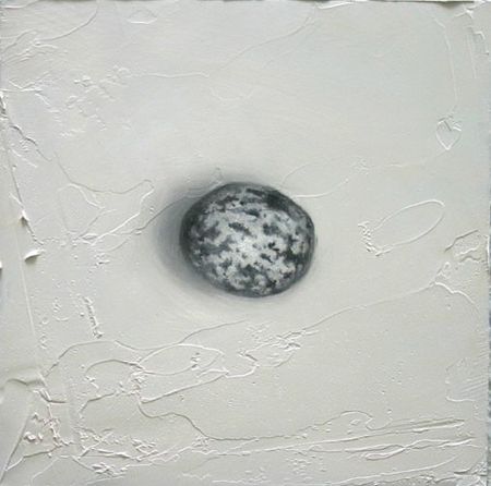 Stone #1, 5 inches by 5 inches, oil on panel