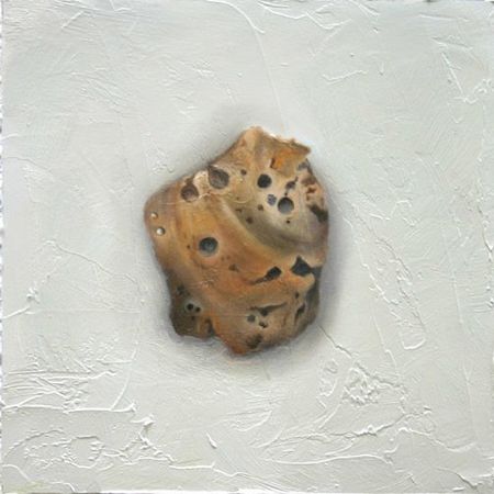 Stone #2, 5 inches by 5 inches, oil on panel